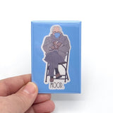 Bernie mood rectangle magnet