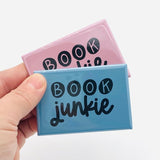 book junkie rectangle magnet