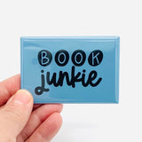book junkie rectangle magnet