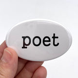 poet oval magnet