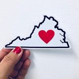 ALL US STATES heart sticker (50 options)