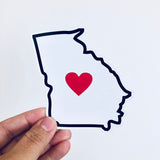 ALL US STATES heart sticker (50 options)