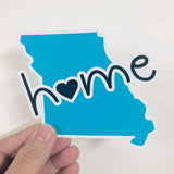 ALL US STATES heart home sticker (50+ options)