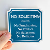 no soliciting sticker