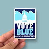 vote blue wave vinyl sticker