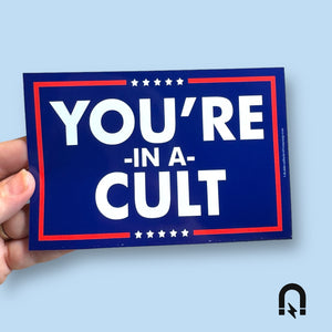 you're in a cult flat car magnet