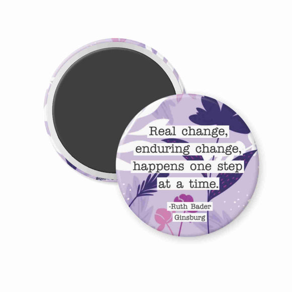 Real change RBG quote round magnet