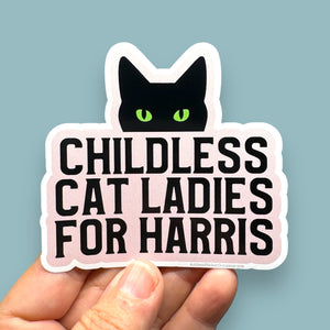 childless cat ladies for Harris vinyl sticker