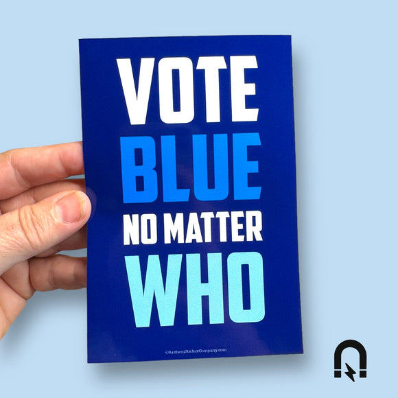 vote blue no matter who flat car magnet