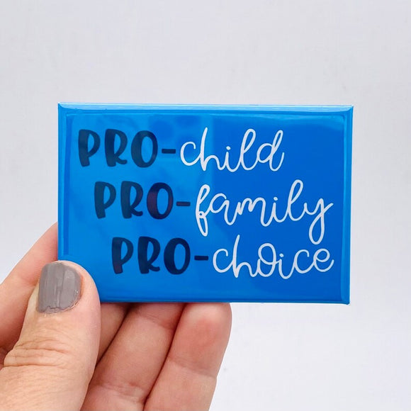 Pro-child pro-family pro-choice rectangle magnet