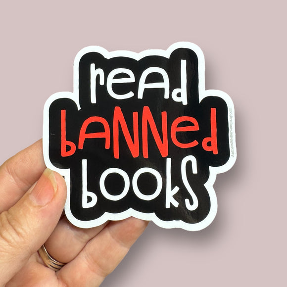 read banned books sticker