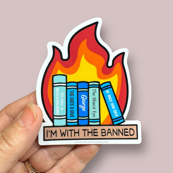I'm with the banned books sticker