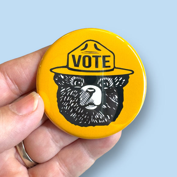 smokey says vote round magnet