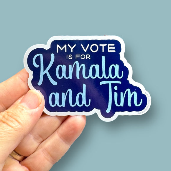 My vote is for Kamala and Tim vinyl sticker