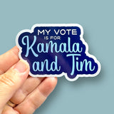 My vote is for Kamala and Tim vinyl sticker