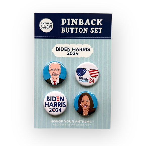Biden Harris 2024 button set