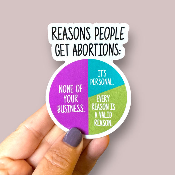 reasons people get abortions sticker