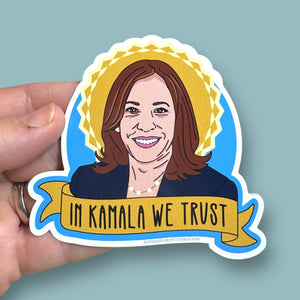 In Kamala we trust vinyl sticker