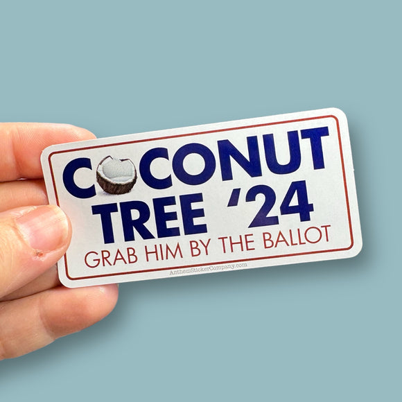 Coconut tree ‘24 Kamala Harris for President vinyl sticker