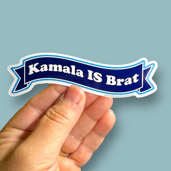 Kamala is brat banner Kamala Harris for President text vinyl sticker