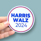 Harris Walz 2024 circle vinyl sticker