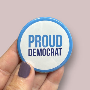 proud democrat round magnet