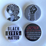 black lives matter button set