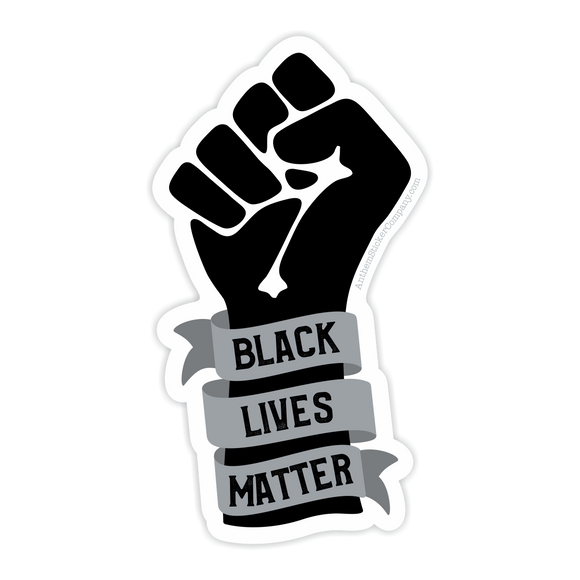 Black lives matter fist sticker
