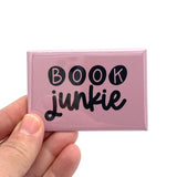 book junkie rectangle magnet