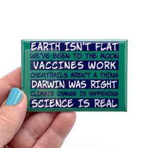 Earth is not flat rectangle magnet