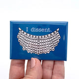 I dissent collar rectangle magnet