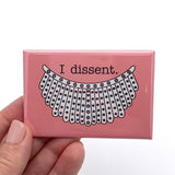 I dissent collar rectangle magnet