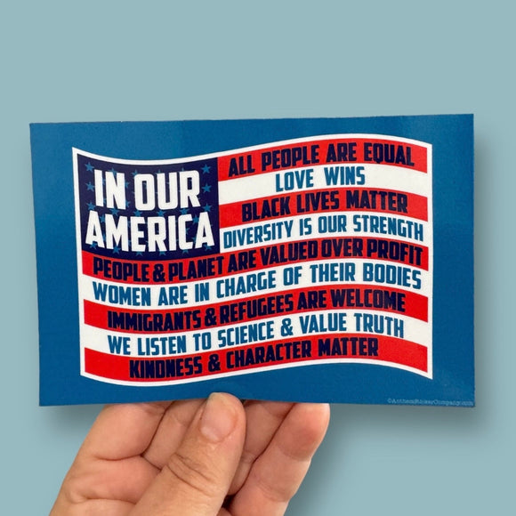 In our America flat magnet