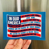 In our America flat car magnet