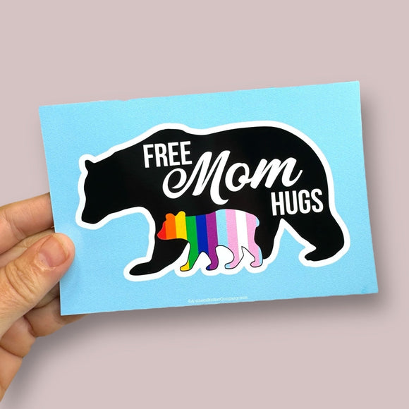 free mom hugs bear flat magnet