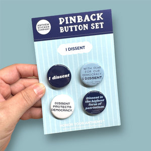 I dissent button set