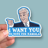 Joe Biden wants you to vote for Kamala vinyl sticker