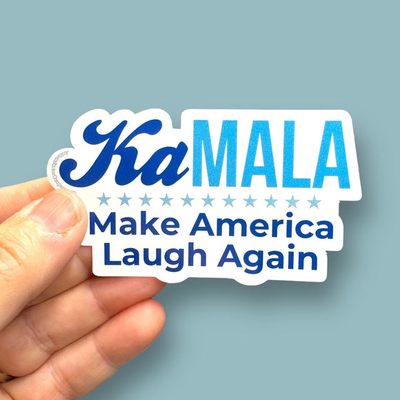 KaMALA make America laugh again stars Kamala Harris 2024 vinyl sticker (Copy)