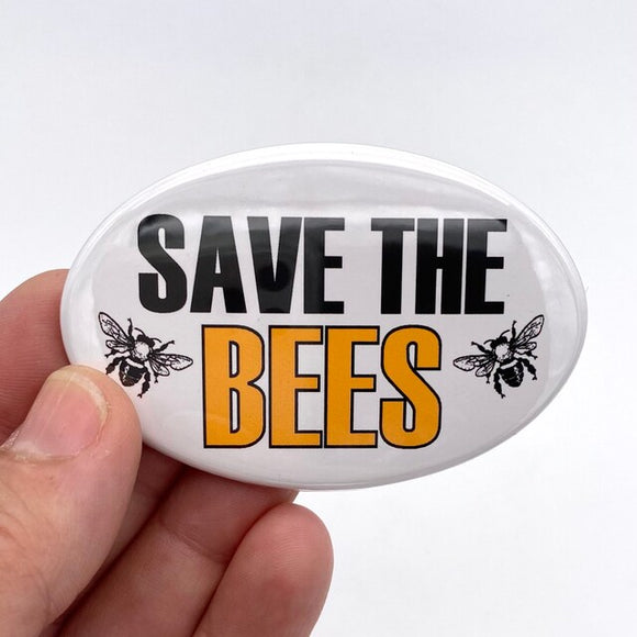 save the bees oval magnet