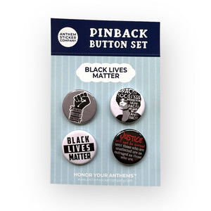 black lives matter button set