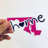 ALL US STATES heart home sticker (50+ options)