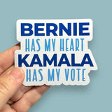 Bernie has my heart Kamala has my vote