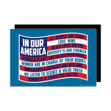 In our America flat car magnet