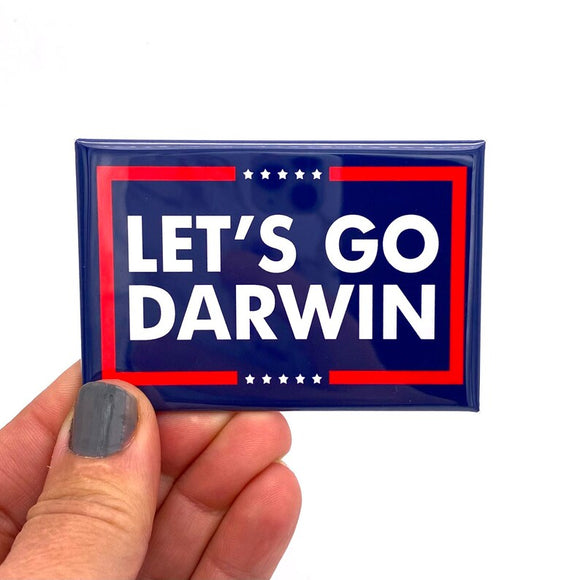 let's go Darwin rectangle magnet