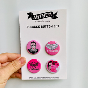 RBG I dissent button set