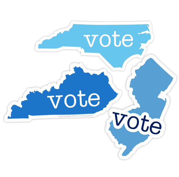 ALL US STATES vote blue sticker (50+ options)
