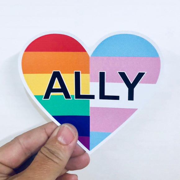 ally equality LBGTQ+ heart sticker