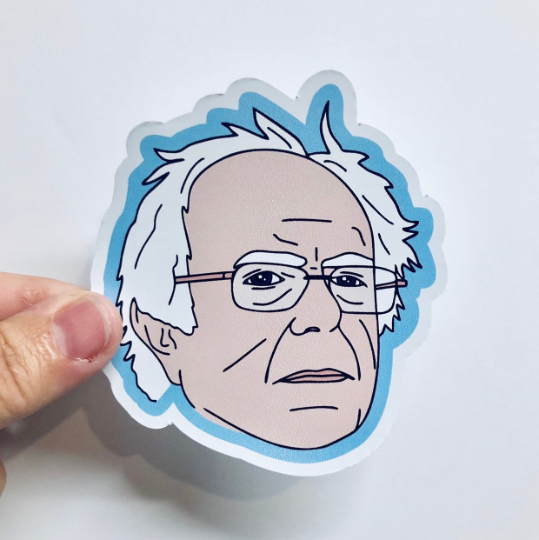Bernie Sanders portrait sticker