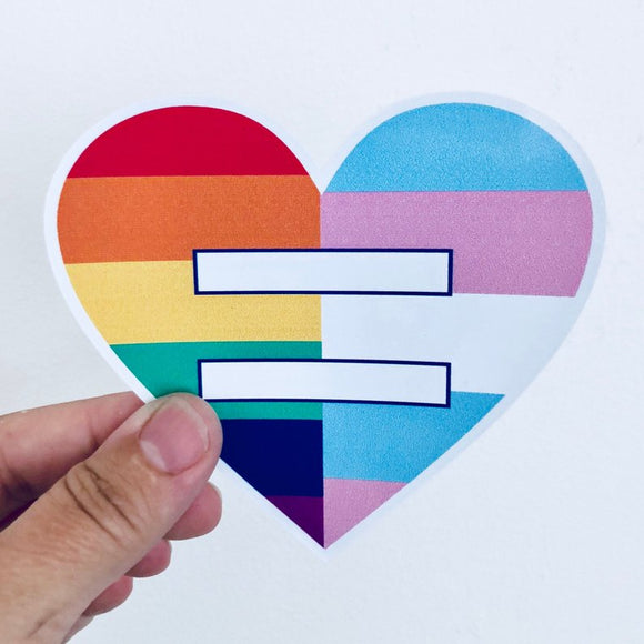 LGBTQ equality heart sticker
