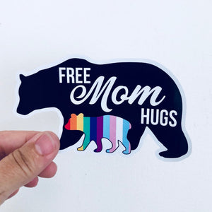 free mom hugs bear sticker